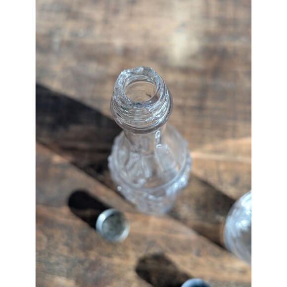 Antique Victorian Silverplate 7-piece Rotating Condiments Cruet Set w/Stoppers - Picture 7 of 16